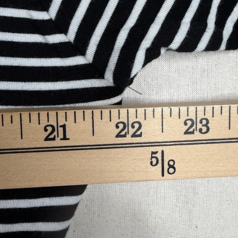 Michael Kors Striped Long Sleeve Dress size‎ Medium Black/White
